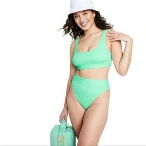 Stoney Clover Lane X Target NWOT High Waisted Bikini Bottom Green Size 2XL